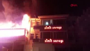 Konya'da kafede korkutan yangın