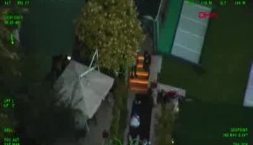 Adnan Oktar'ın villasına yapılan operasyon anı helikopter kamerasında