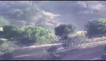 Taciz ateşi açan teröristlerin etkisiz hale getirilmesi kamerada
