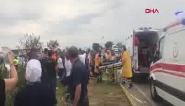 Otobüs devrildi: 1 ölü, 41 yaralı