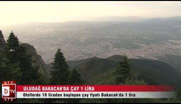 Bursa manzarasına karşı çay keyfi 1 lira!