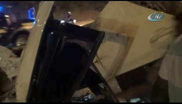 Takla atan araçtan burnu kanamadan çıktı