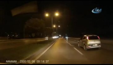 Bursa'da ters yönde giden araç faciaya davetiye çıkardı