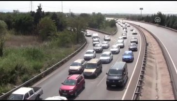 Bursa'da tatilcilerin eve dönüş çilesi