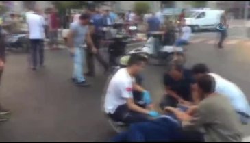 Bursa'da motosiklet ve bisiklet çarpıştı!