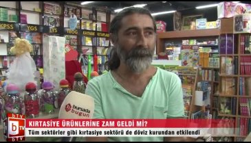 Bursa'da kırtasiyelerde yüzde 20 döviz kuru artışı