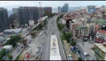 Halkalı-Gebze banliyö hattı havadan görüntülendi