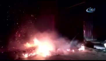 Bursa'da devriye gezen polisler yangını önledi