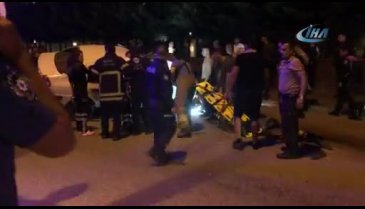 Bursa'da takla atan otomobil demir korkuluklara oturdu