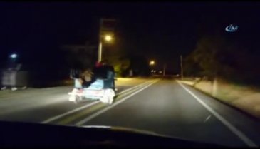 Hırsız-polis kovalamacası kameraya yansıdı