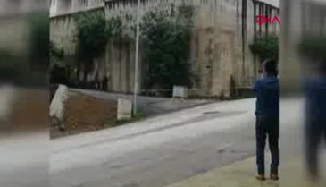 Lisenin istinat duvarı çöktü