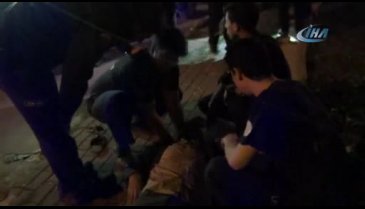Bursa'da itfaiye binası önünde feci kaza!