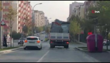 Aşırı yüklü kamyonlar trafikte tehlike saçtı