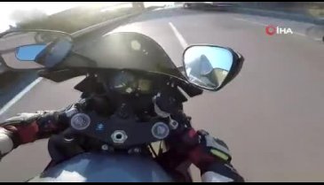 Bursa'da otobanda motosiklet şov