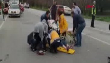 Bursa'da otomobil ile motosiklet çarpıştı
