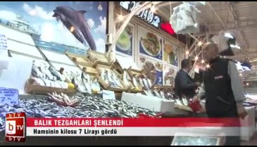 Bursa'daki balık tezgahlarında bayram havası ! Hamsinin kilosu 7 lira (ÖZEL HABER)