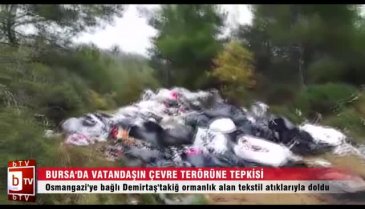 Bursa'da çevre terörüne vatandaş tepkisini böyle gösterdi! (ÖZEL HABER)