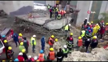 Viyadük çalışmasında beton blok düştü -2