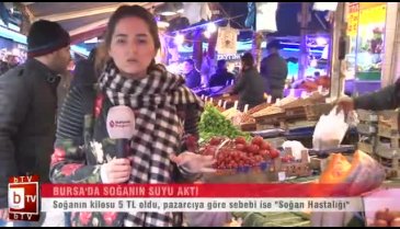 Bursa'da soğanın suyu çıktı