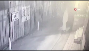 Bekçiye ateş açan çarşaflı erkek kamerada