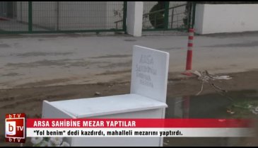Bursa'da yol ortasına mezar diktiler! İşte nedeni.. (ÖZEL HABER)