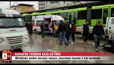 Bursa'da zincirleme, 2 yaralı