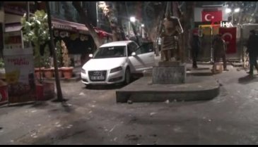 Otomobili merdivende asılı kalan alkollü sürücü: "Oraya park etmiştim"