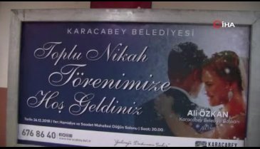 Bursa Karacabey Belediye'sinden toplu nikah