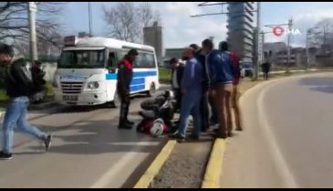 Bursa'da tekerleği raylara giren yunus polisi hastanelik oldu