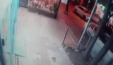 Fren yerine gaza bastı, fırına daldı