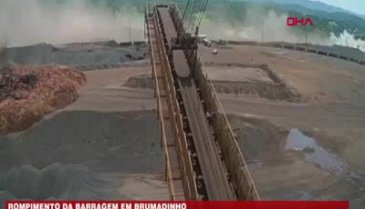Brezilya'da çöken barajın güvenlik kamera görüntüleri yayınlandı