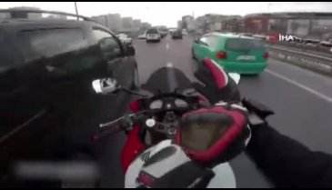 Trafikte tehlike saçıp o anları paylaştı