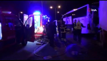 Yolcu otobüsü ile TIR çarpıştı: 4 yaralı