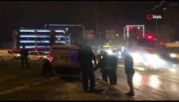 Bursa'da takla atan araç diğer araca çarparak durabildi: 4 yaralı