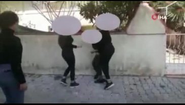 Didim'de kız öğrencilerin kavgası pes dedirtti