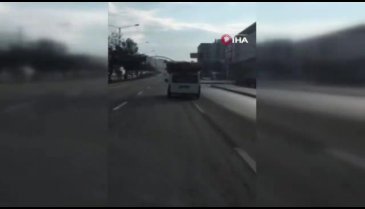 Minibüsün tehlikeli yolculuğu