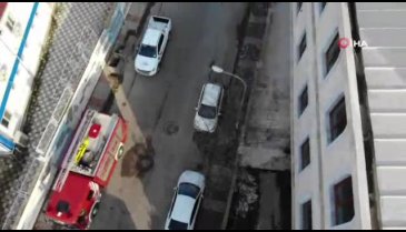 Koku paniğinin yaşandığı alan havadan görüntülendi
