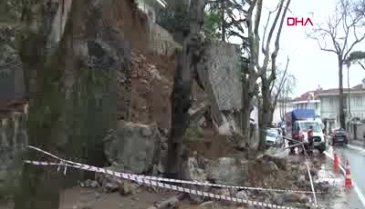 İstinat duvarı çöktü!