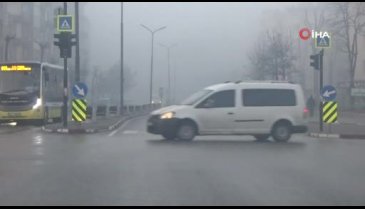 Bursa İnegöl genelinde yoğun sis hakim