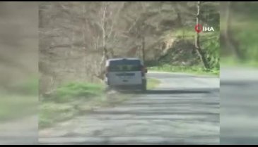 Ölü köpeği 2 kilometre aracının arkasında sürükledi