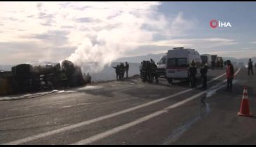 Kafa kafaya feci kaza! 4 yaralı