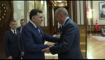 Cumhurbaşkanı Erdoğan, Libya Başkanlık Konseyi Başkanı Al Sarraj'ı kabul etti