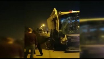 Bursa'da alkollü otobüs şoförü çöp kamyonuna çarptı: 2 yaralı