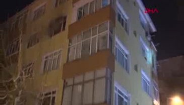 Yangın çıkan dairedeki kediyi itfaiye kurtardı
