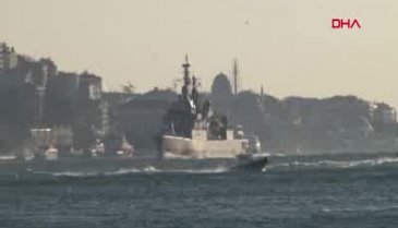 NATO'nun 3 savaş gemisi İstanbul Boğazı'ndan geçti