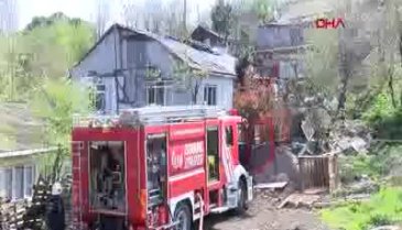 Evinin yandığını gördü, baygınlık geçirdi!