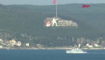 Mayın avlama gemisi, Çanakkale Boğazı'ndan geçti
