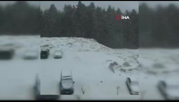 Bursa Uludağ'da nisan ayında kar sürprizi