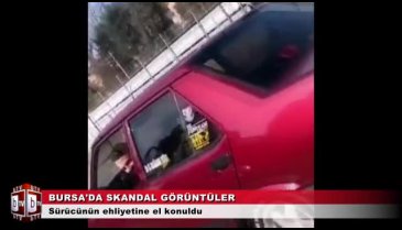 Bursa'da skandal görüntü! Seyir halinde direksiyonu söktü (ÖZEL HABER)