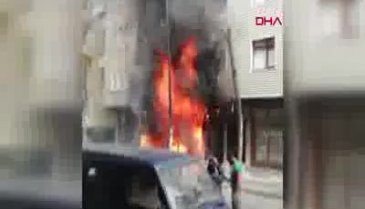 5 katlı binada korkutan yangın